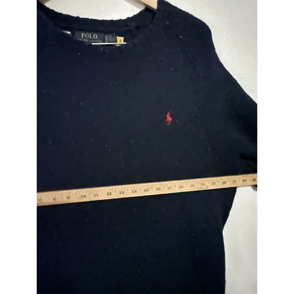 Polo Ralph Lauren Men's Speckled Wool Blend Crewneck Sweater Navy Size XL‎ new